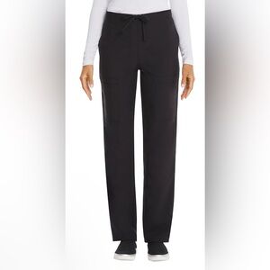 Scrubstar drawstring Black Women’s Straight-Leg Scrub Pants Large elastic waist